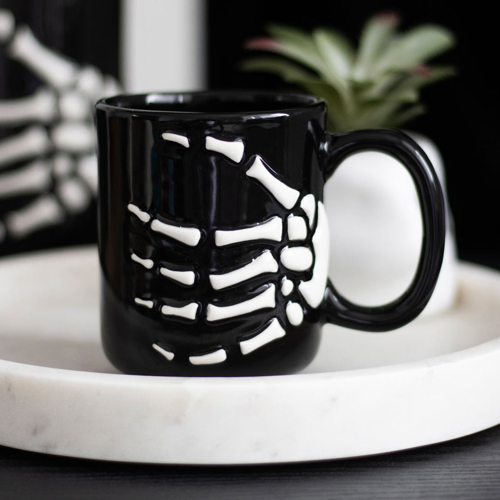 Skeleton Hand Ceramic Mug
