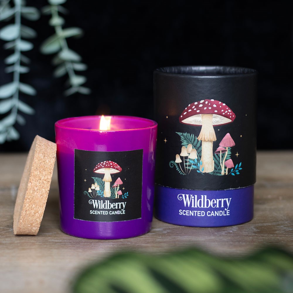 Forest Mushroom Wildberry Fragranced Glass Candle