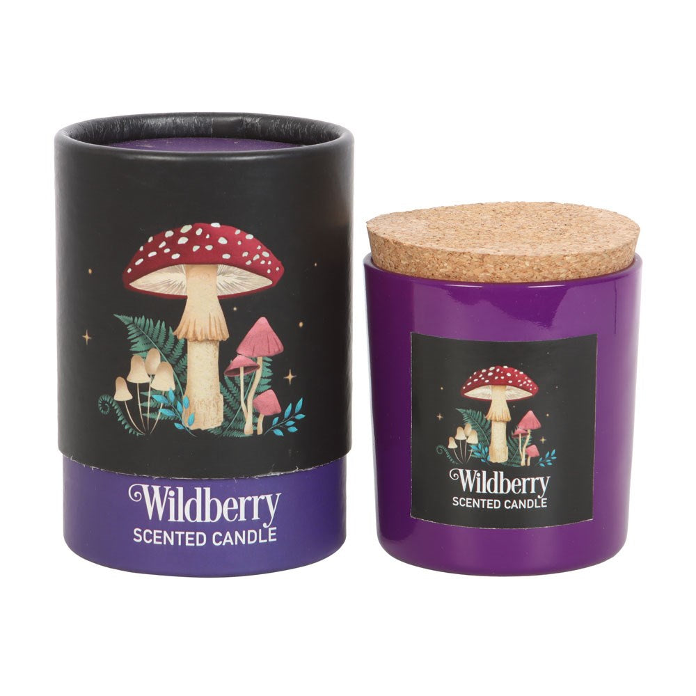 Forest Mushroom Wildberry Fragranced Glass Candle