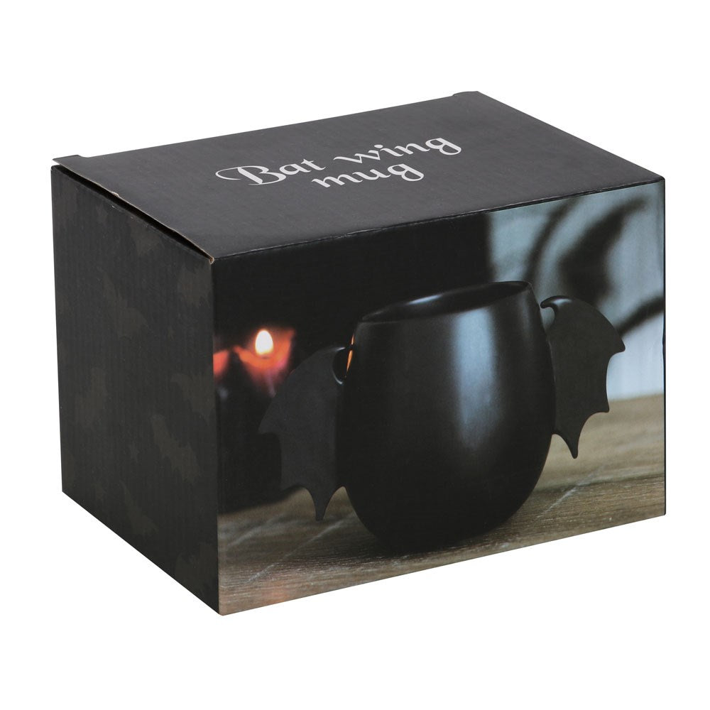 Rundad keramisk mugg med fladdermusvinge