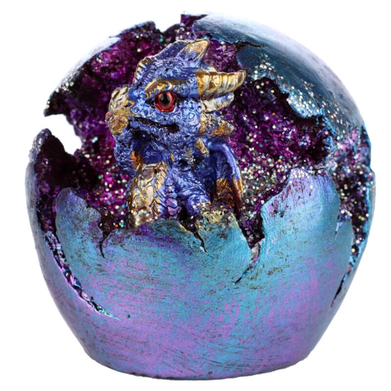 Baby Dragon LED Geode (purple) - Decoration - The Dark Rose Emporium