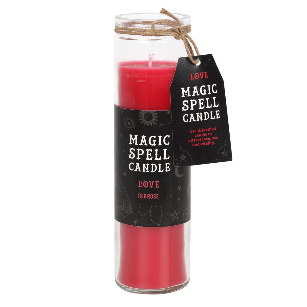 Red Rose Love Magic Spell Candle In Glass Tube