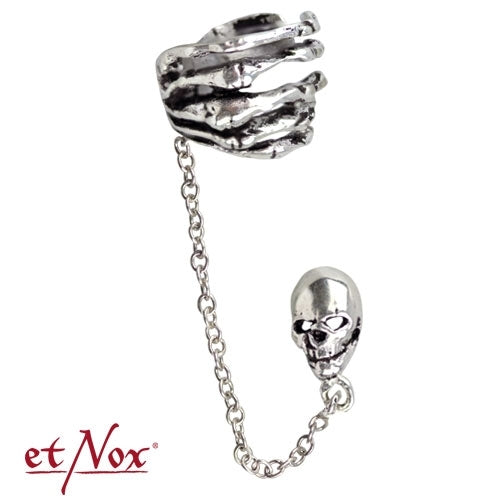 Skeleton Hand, silverörhänge, från etNox