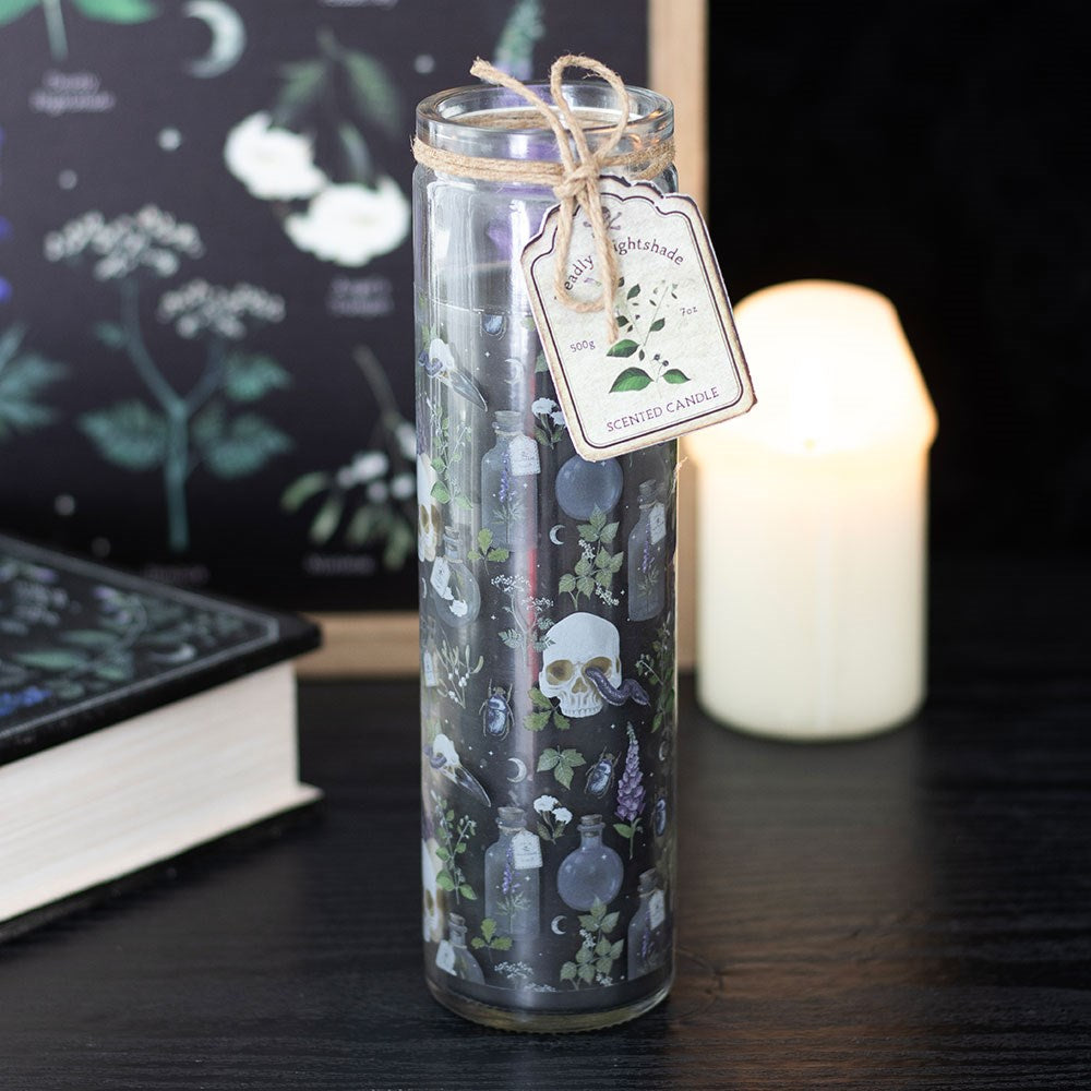 Poisonous Plants Deadly Nightshade Glass Tube Candle