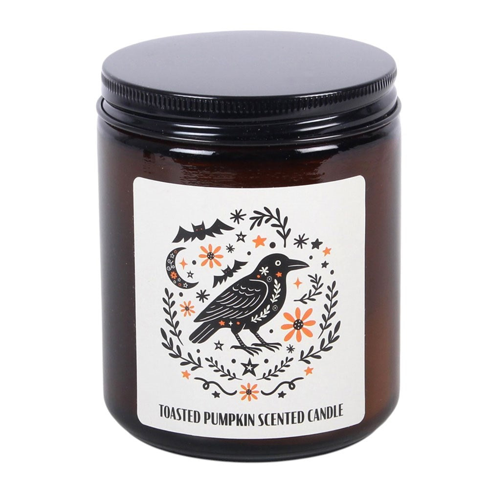 Frightful Folk Raven Toasted Pumpkin Apothecary Candle