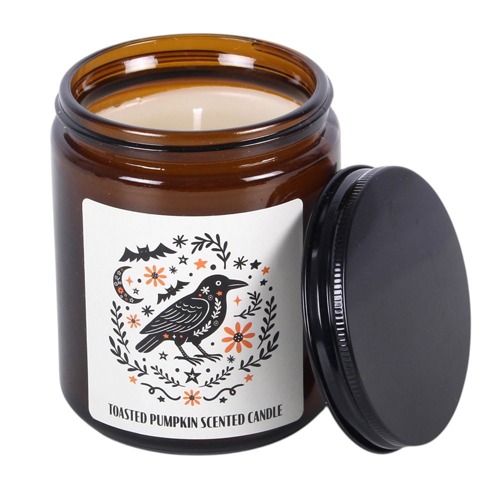 Frightful Folk Raven Toasted Pumpkin Apothecary Candle