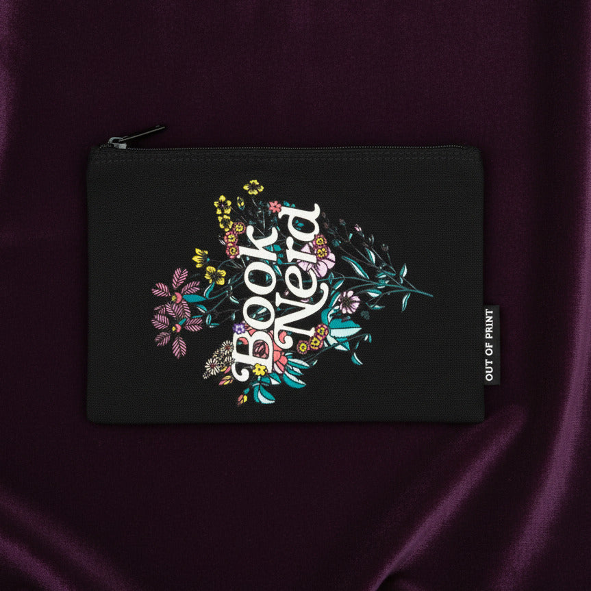 Book Nerd Floral Pouch